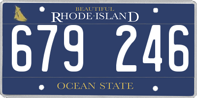 RI license plate 679246