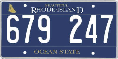 RI license plate 679247