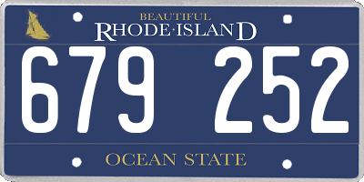 RI license plate 679252