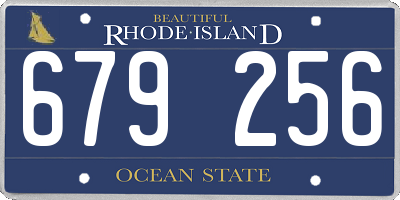 RI license plate 679256