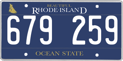RI license plate 679259