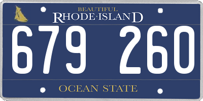 RI license plate 679260