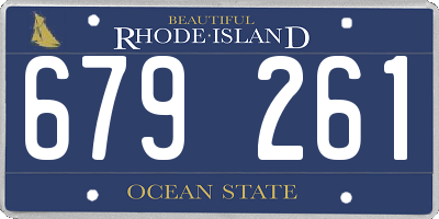 RI license plate 679261