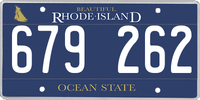 RI license plate 679262