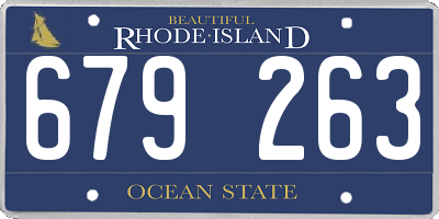 RI license plate 679263
