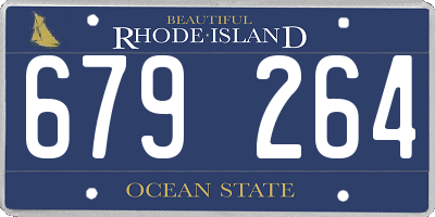 RI license plate 679264