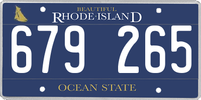 RI license plate 679265
