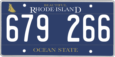 RI license plate 679266