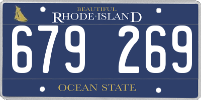 RI license plate 679269
