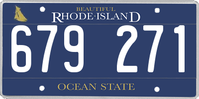 RI license plate 679271