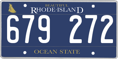 RI license plate 679272