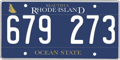 RI license plate 679273