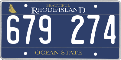 RI license plate 679274