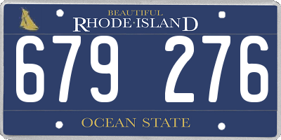 RI license plate 679276