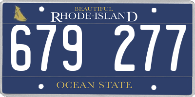 RI license plate 679277