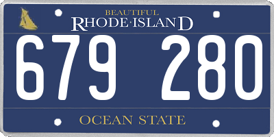 RI license plate 679280
