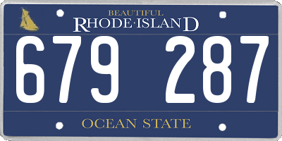 RI license plate 679287