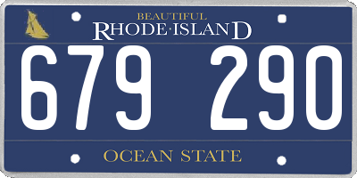 RI license plate 679290