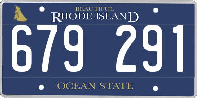 RI license plate 679291
