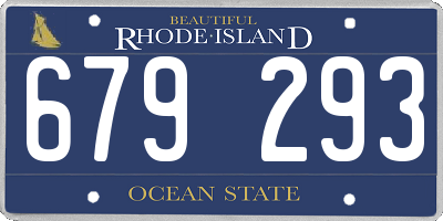RI license plate 679293