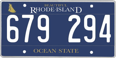 RI license plate 679294