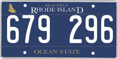 RI license plate 679296