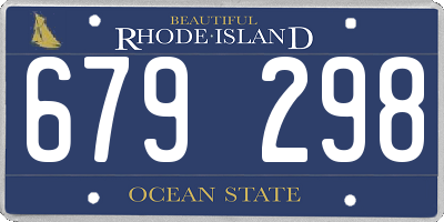 RI license plate 679298