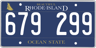 RI license plate 679299
