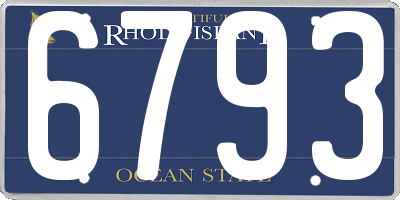RI license plate 6793