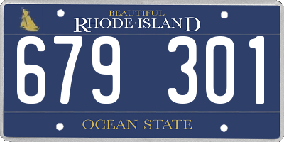 RI license plate 679301