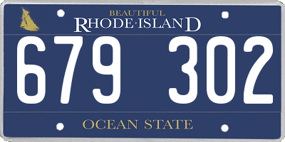 RI license plate 679302