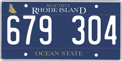 RI license plate 679304