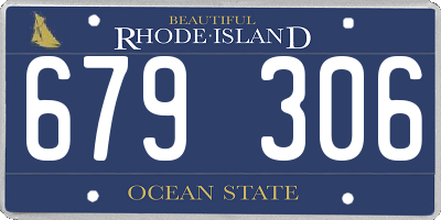 RI license plate 679306