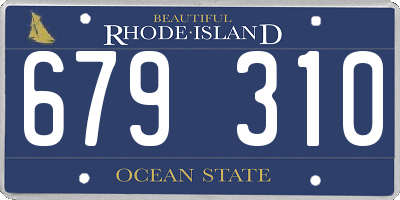 RI license plate 679310
