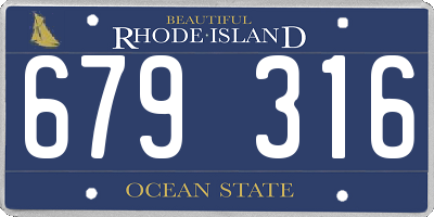 RI license plate 679316
