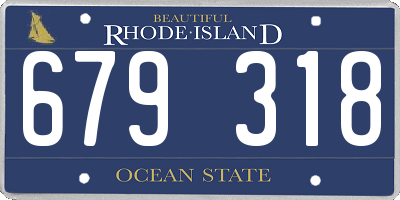 RI license plate 679318