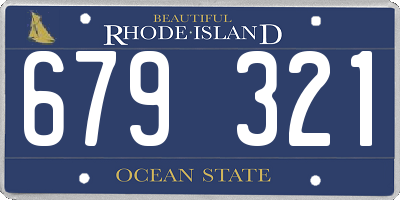 RI license plate 679321