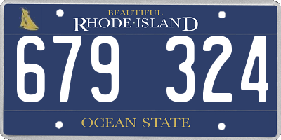 RI license plate 679324