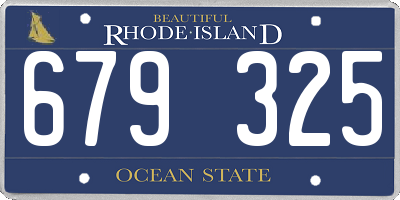 RI license plate 679325