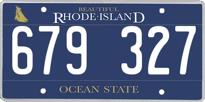 RI license plate 679327