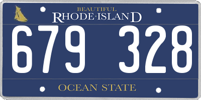 RI license plate 679328