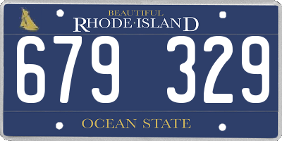 RI license plate 679329