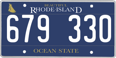 RI license plate 679330