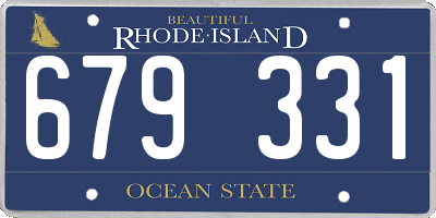 RI license plate 679331