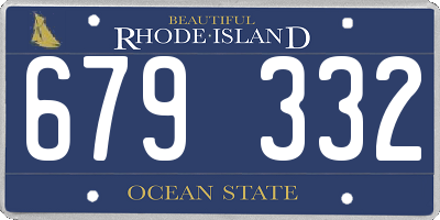 RI license plate 679332