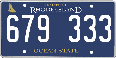 RI license plate 679333