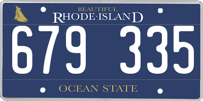 RI license plate 679335