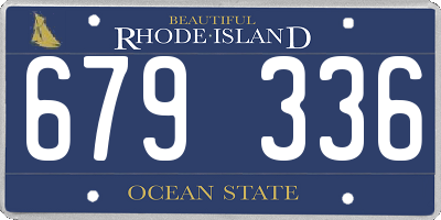 RI license plate 679336