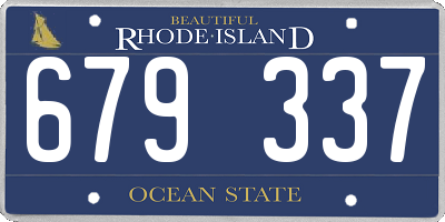 RI license plate 679337