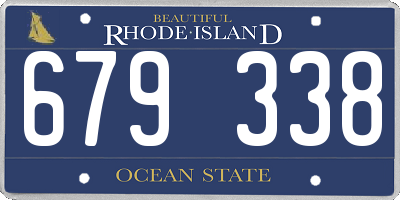 RI license plate 679338